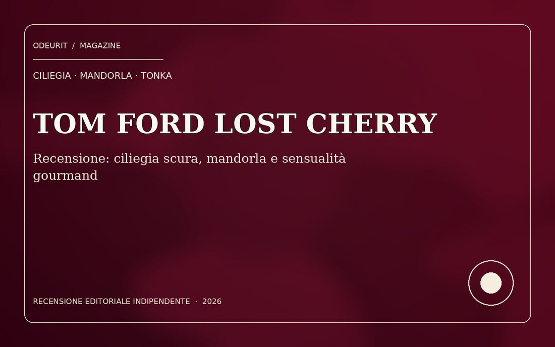 Copertina editoriale recensione Tom Ford Lost Cherry